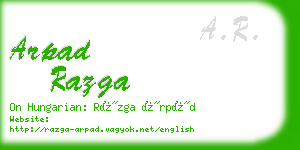 arpad razga business card